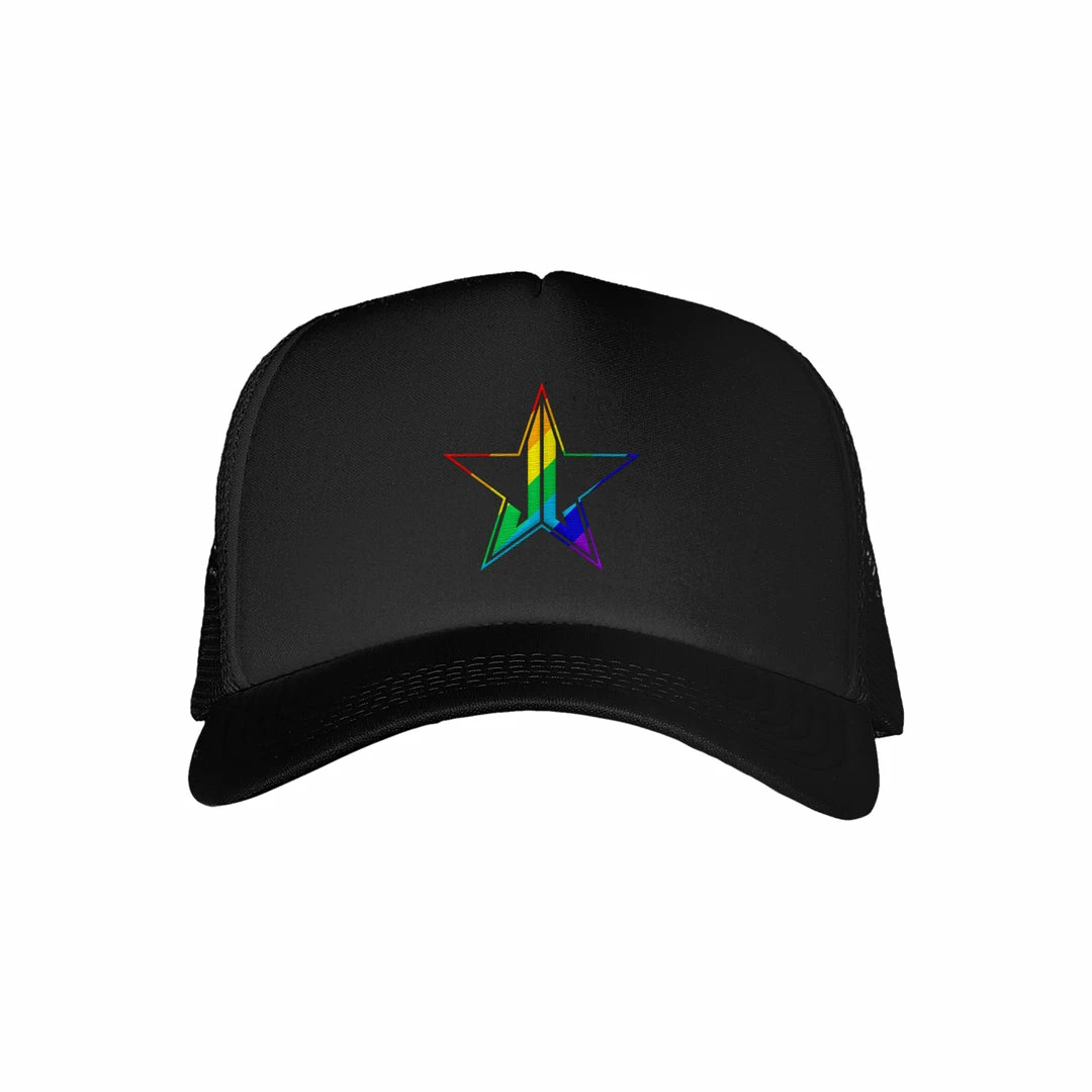 Outlet 😀 Jeffree Star Cosmetics Rainbow Trucker Hat 🔔 1 Jeffree Star Cosmetics Rainbow Trucker Hat