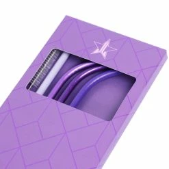 Jeffree Star Cosmetics Purple Metal Straw 4-Pack
