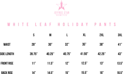 Jeffree Star Cosmetics White Leaf Winter Pants