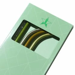 Jeffree Star Cosmetics Green Metal Straw 4-Pack Accessories